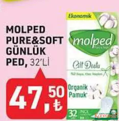 MOLPED PURE & SOFT GÜNLÜK PED 32'Lİ fiyat ve kampanya bilgisi